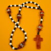 Cheeky Orange Black Prayer Bead Necklace