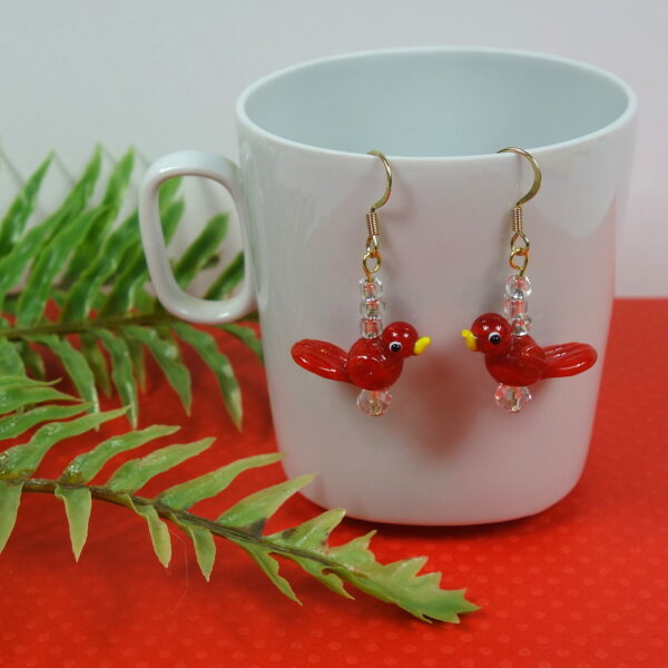 Cardinal Earrings