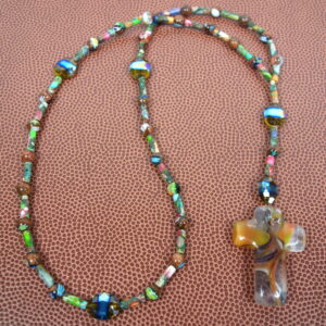 Millefiori Jasper Prayer Bead Necklace