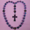 Purple Blue Hematite Prayer Beads