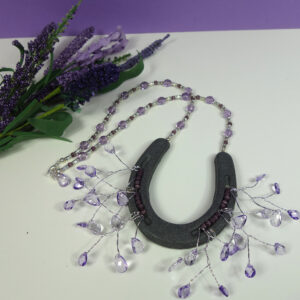 Purple Horseshoe Necklace