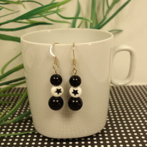 Black Star Earrings